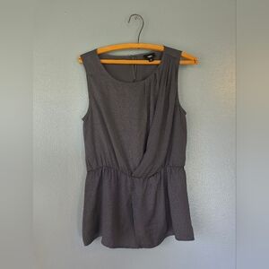 Gray Sleeveless Blouse